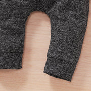 Autumn And Winter Lovely Dark Grey Printed Long-sleeve Baby Hoodie Jumpsuit - MomyMall