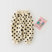 Polka Dots Baby Plush Baggy Pants