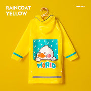 Cheerful Mario Raincoat with Adjustable Backpack Space - MomyMall 2-3 Years / Yellow