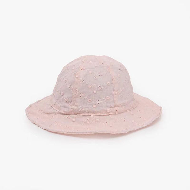 Chloe Embroidered Floral Baby Bucket Hat - MomyMall Pink