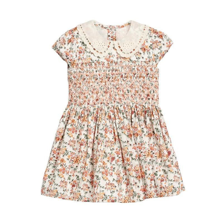 Cindy Lace Collar Floral Dress - MomyMall 2-3 Years