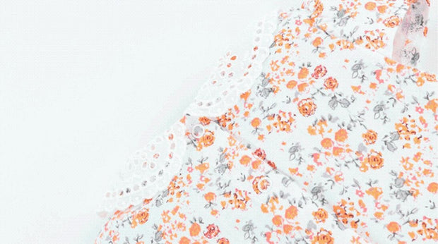 Cindy Lace Collar Floral Dress - MomyMall