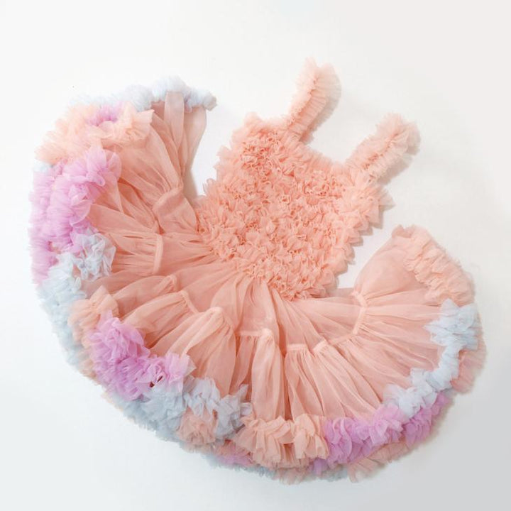 Claudia Puffy Party Tutu Dress - MomyMall 18-24 Months / Rainbow Pink