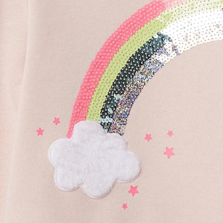 Cloud Sequined Rainbow Swearshirt - MomyMall