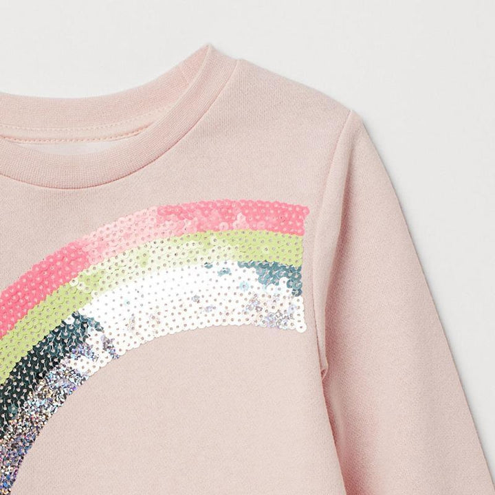 Cloud Sequined Rainbow Swearshirt - MomyMall
