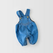 Cody Denim Plush Baby Romper - MomyMall Blue / 3-6 Months