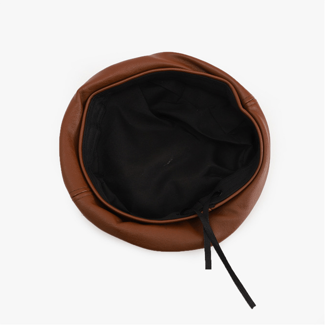 Colin Leather Beret Hat