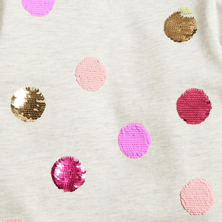 Colorful Sequined Dots Long Sleeve Top
