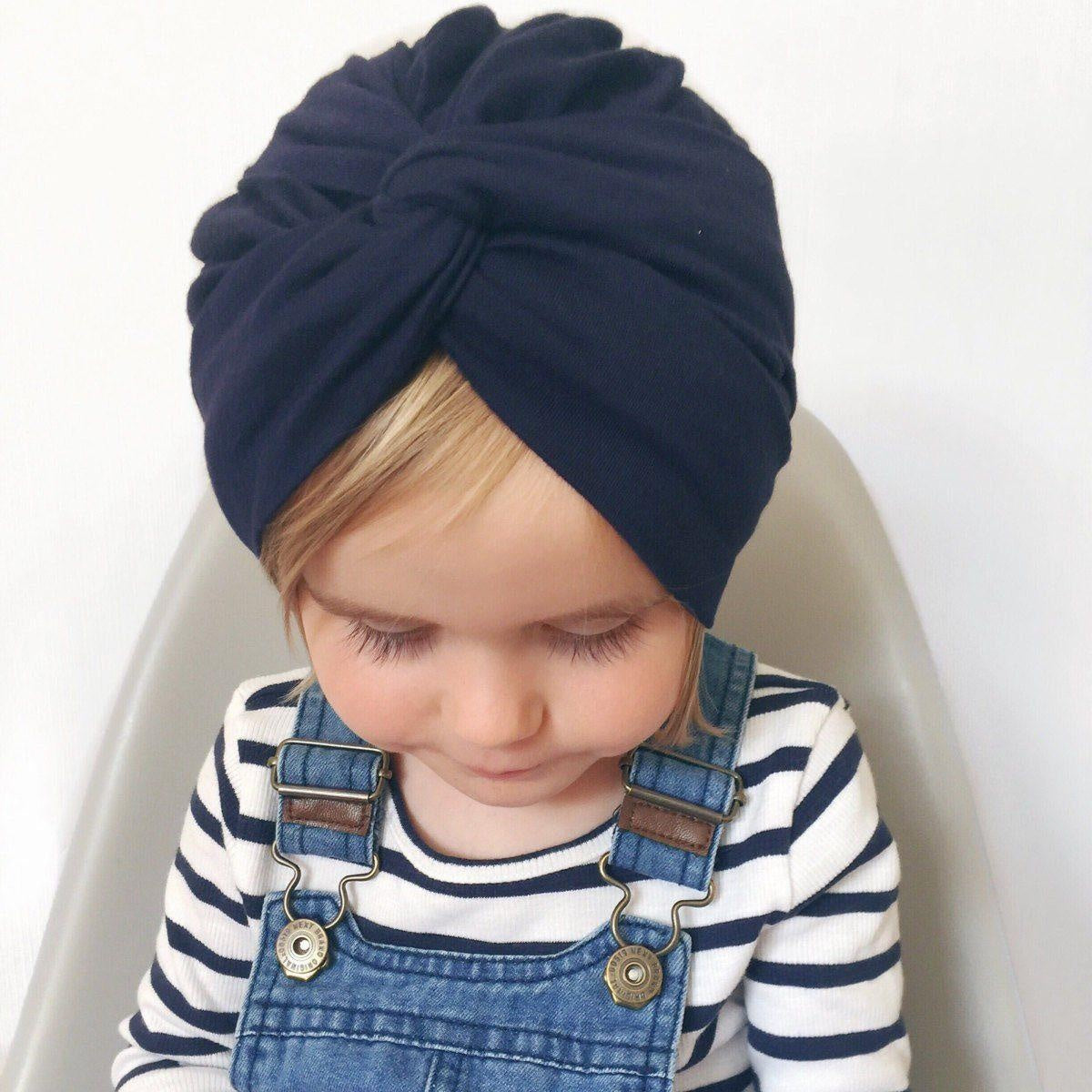 Cross Button Turban Hat