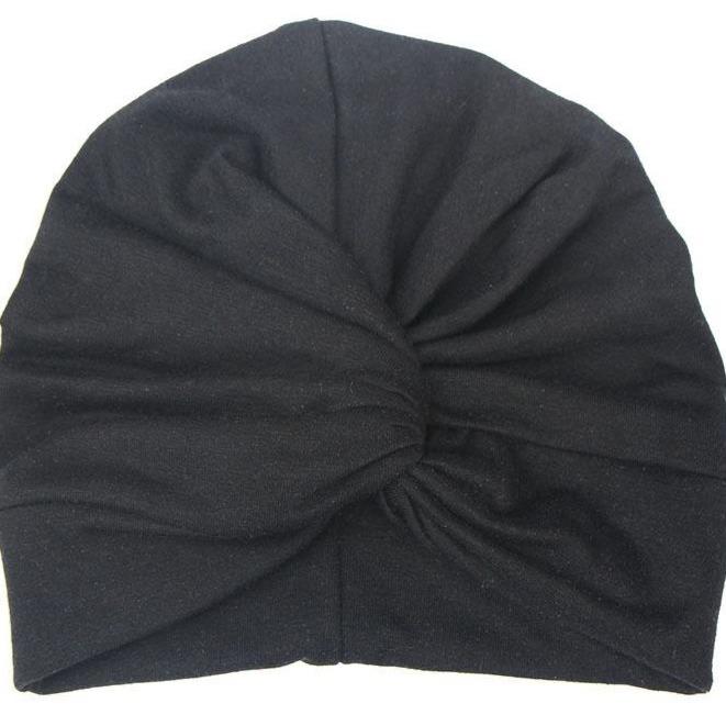 Cross Button Turban Hat