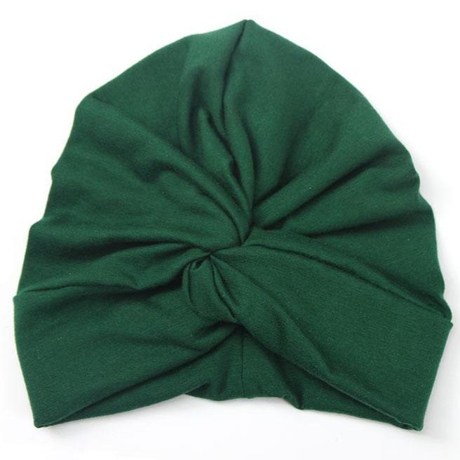 Cross Button Turban Hat