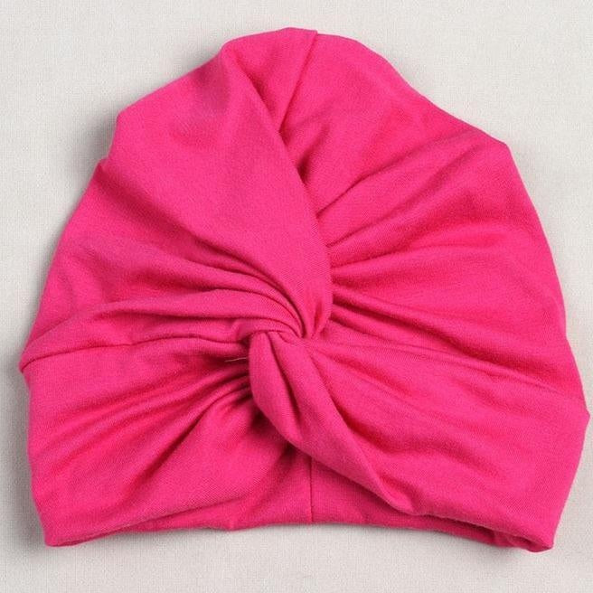 Cross Button Turban Hat