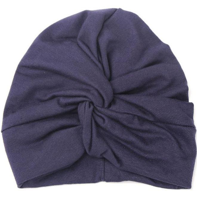 Cross Button Turban Hat