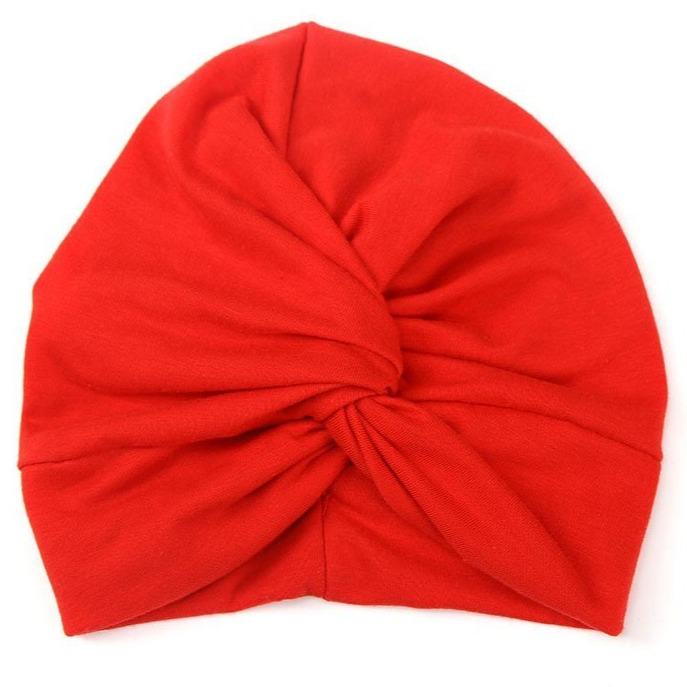 Cross Button Turban Hat