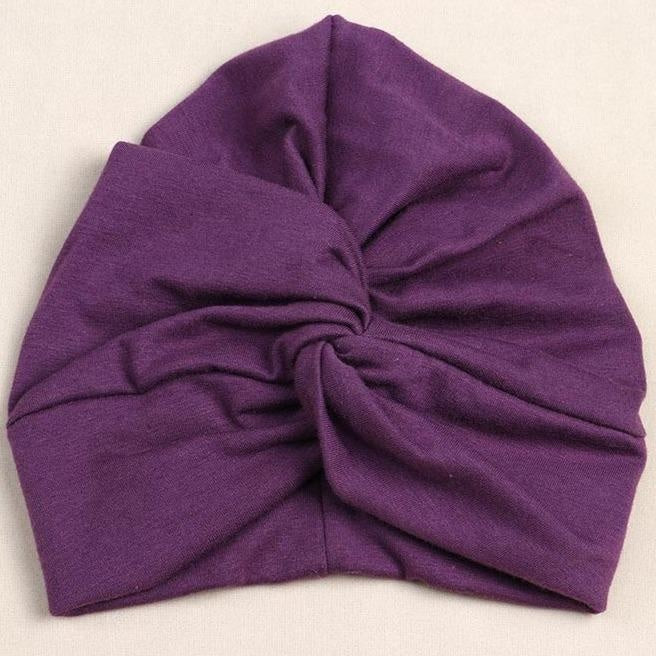 Cross Button Turban Hat