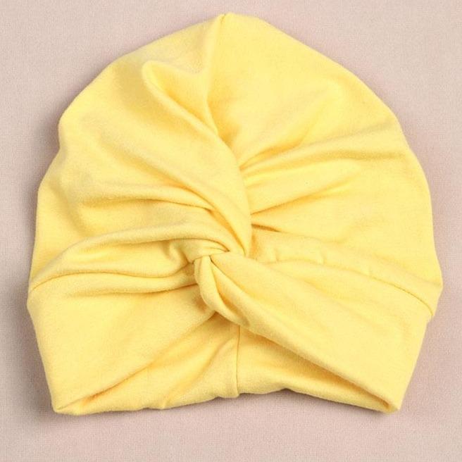 Cross Button Turban Hat