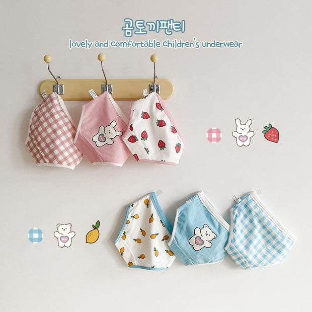 Bunny & Bear Fruits Underwear [Set of 3] - MomyMall