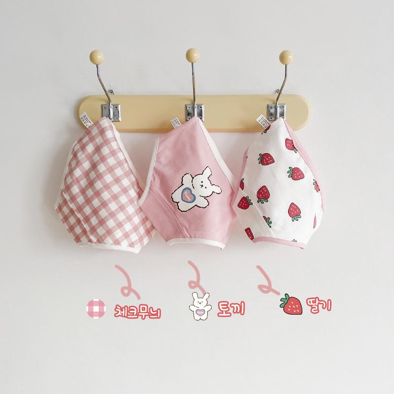 Bunny & Bear Fruits Underwear [Set of 3] - MomyMall 2-3 Years / Pink Briefs