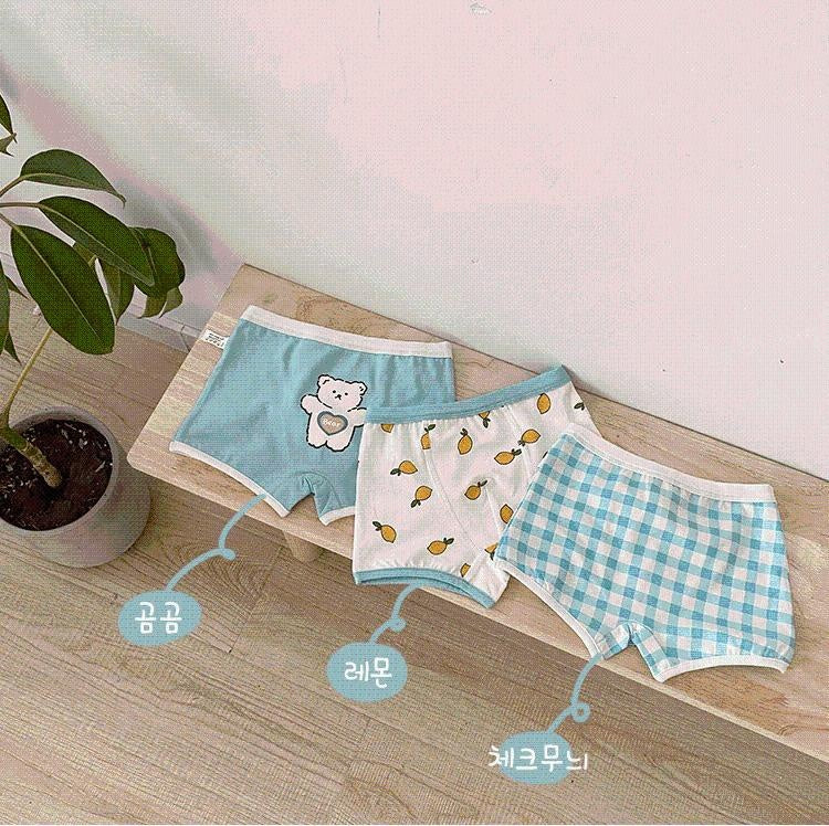 Bunny & Bear Fruits Underwear [Set of 3] - MomyMall