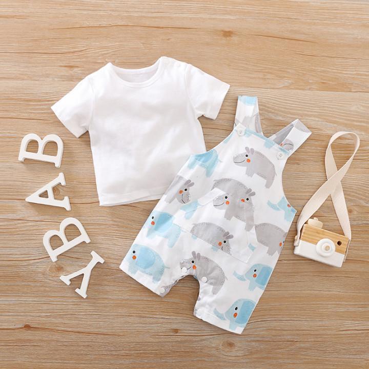 2PCS Funny Elephant Printed Baby Set - MomyMall