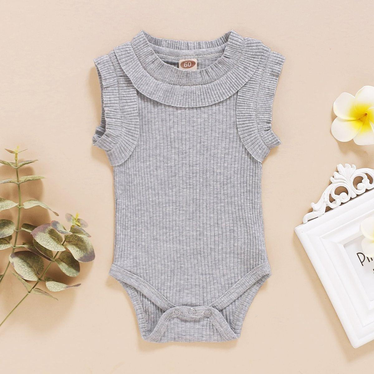 Lovely Solid Color Baby Romper