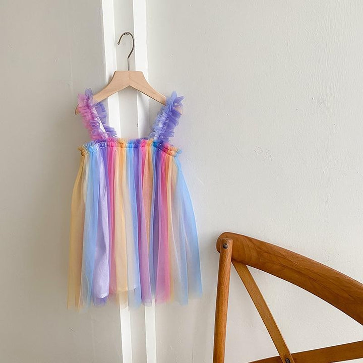 Magical Rainbow Sleeveless Tulle Dress - MomyMall 18-24 Months / Fairy