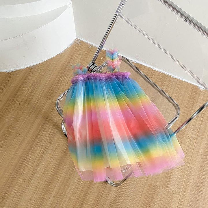 Magical Rainbow Sleeveless Tulle Dress - MomyMall 18-24 Months / Twilight