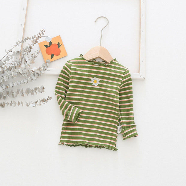 Daisy Color Stripes Top - MomyMall Green / 18-24 Months