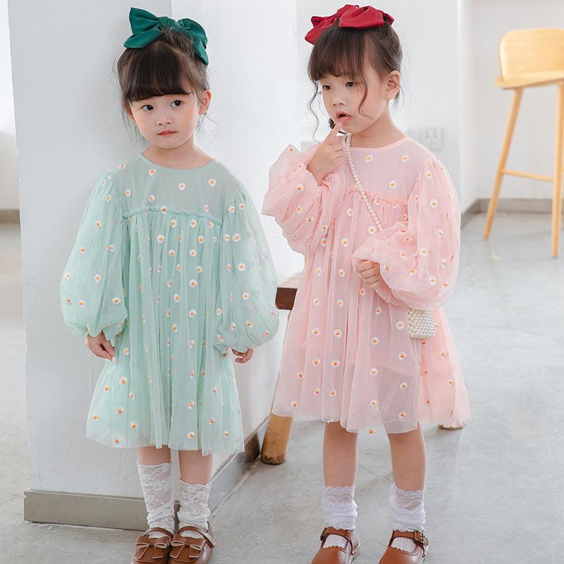 Embroidered Daisy Fairy Tulle Dress - MomyMall