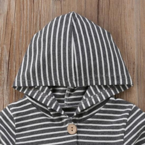 Lovely Striped Printed Long Sleeve Baby Boy Girl Jumpsuit