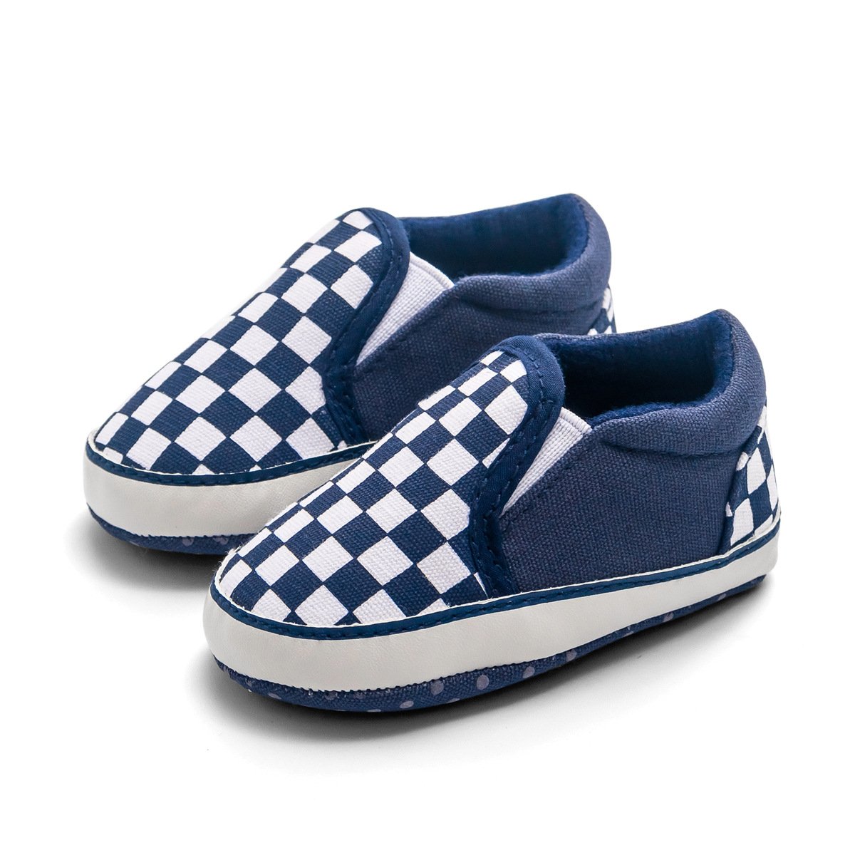 Baby Boy Girl Plaid Anti-slip Canvas Shoes - MomyMall