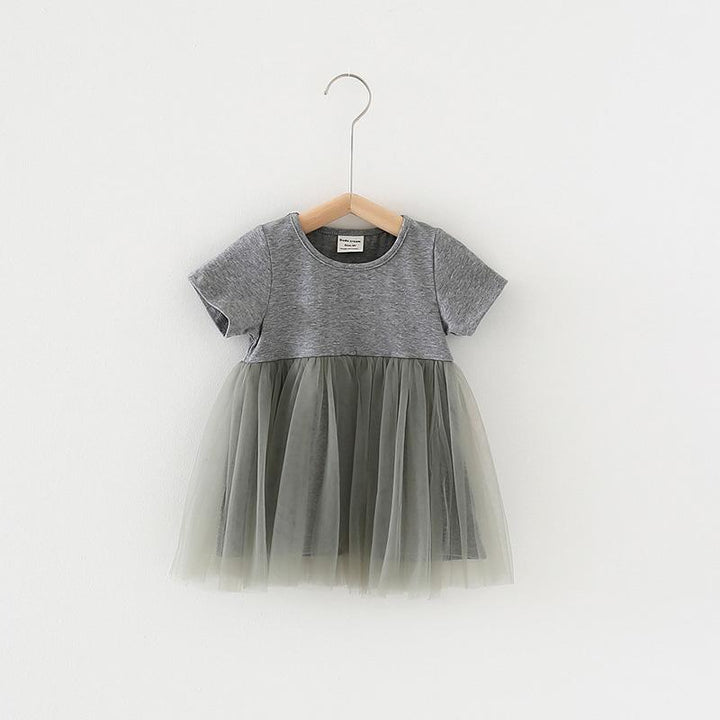 Debra Candy Color Tulle Dress - MomyMall 18-24 Months / Grey