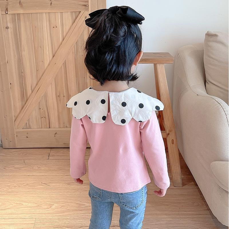 Demia Polka Dots Collar Top