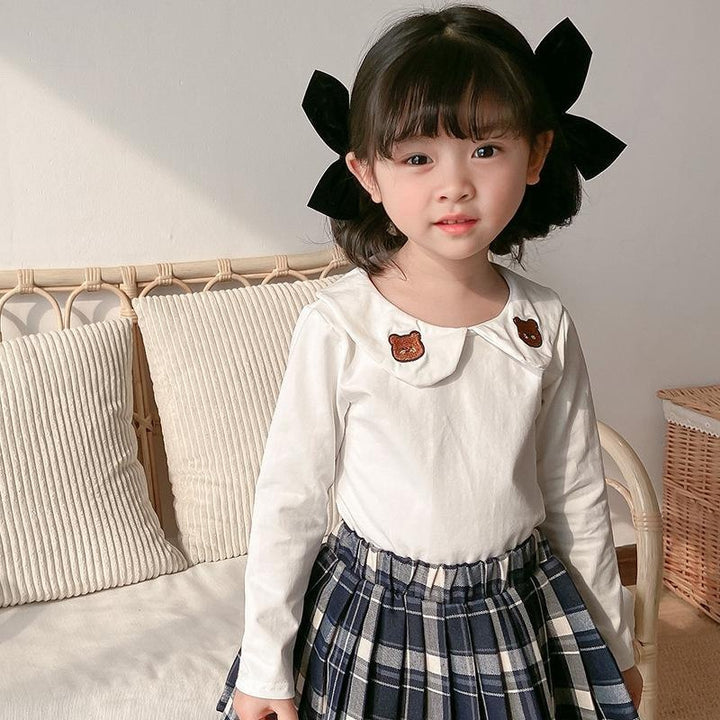 Denay Basic Embroidered Collar Top