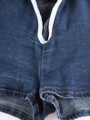 Minijupe plissée en jean