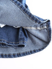Minijupe plissée en jean