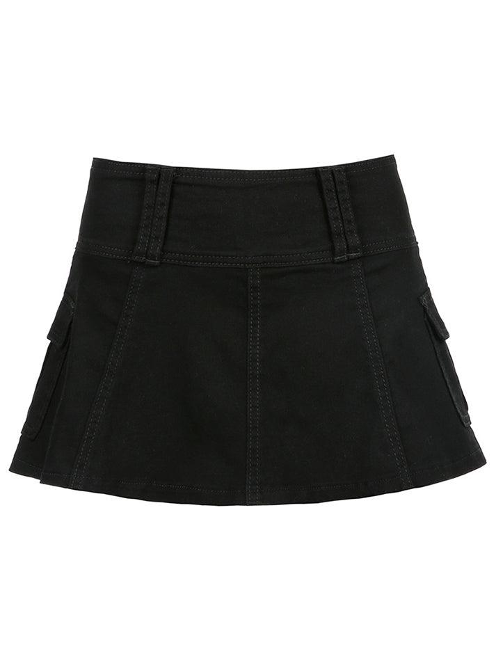 Denim Skate Mini Skirt - MomyMall