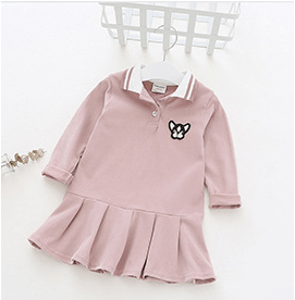 Embroidered Puppy Patch Polo Dress