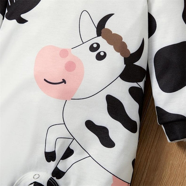 Cute Cow Printed Baby Jumpsuit - MomyMall