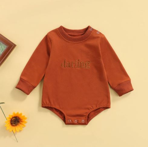 Darling Onesie - MomyMall Brown / 0-3 Mo