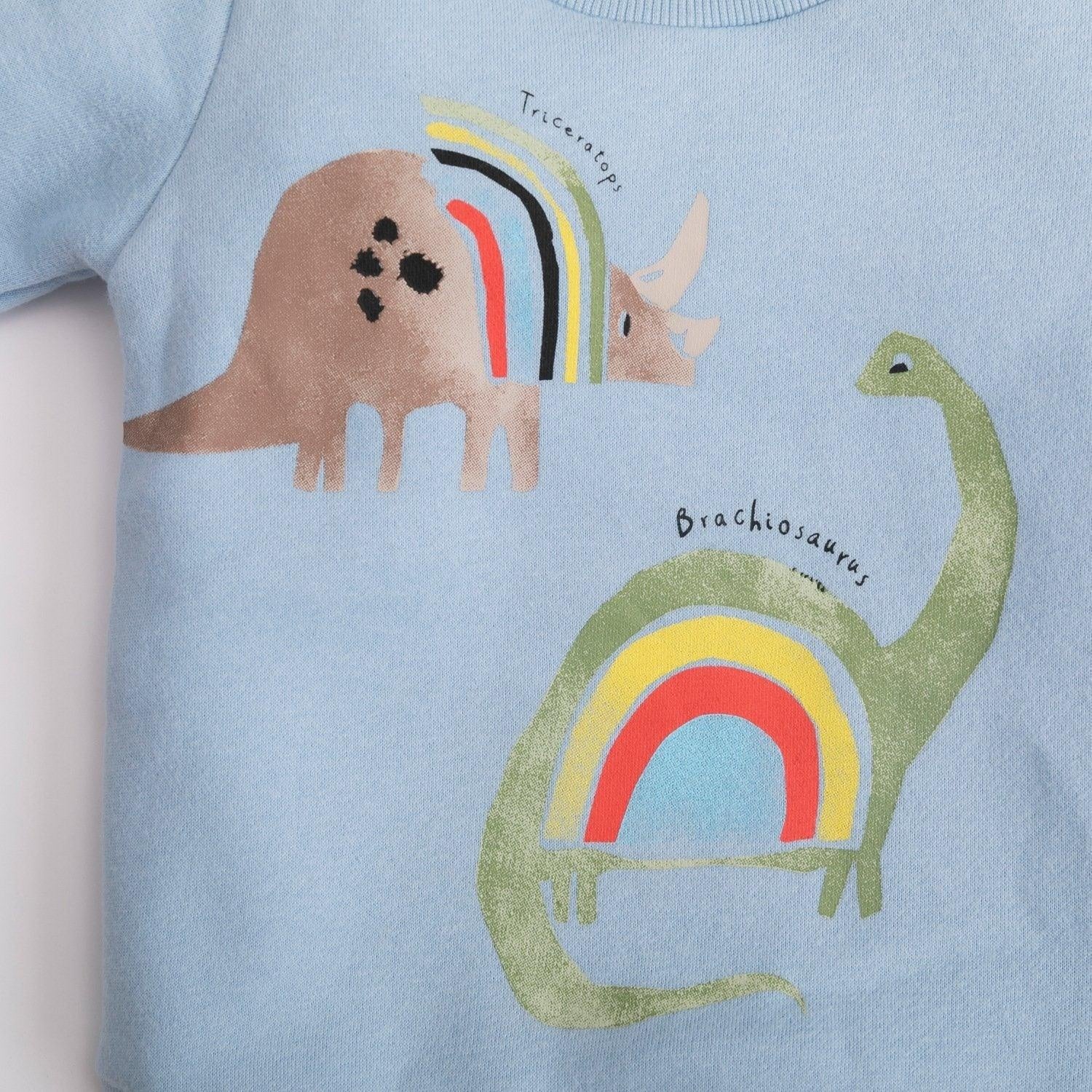 Dino Rainbow Plush Long Sleeve Set - MomyMall