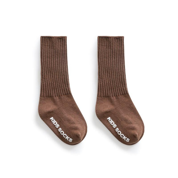 Dodo Basic Ribbed Socks - MomyMall Brown / 0-12 Months