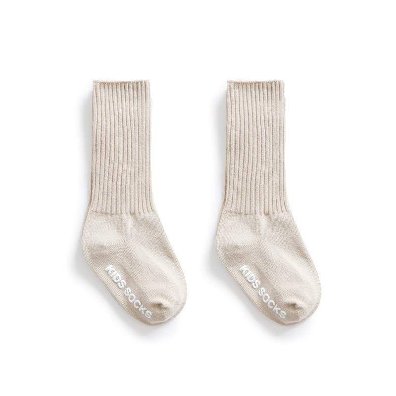 Dodo Basic Ribbed Socks - MomyMall Khaki / 0-12 Months