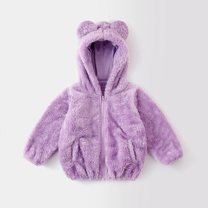 Fluffy Bears Warm Fuzzies Hooded Jacket - MomyMall 2-3 Years / Purple