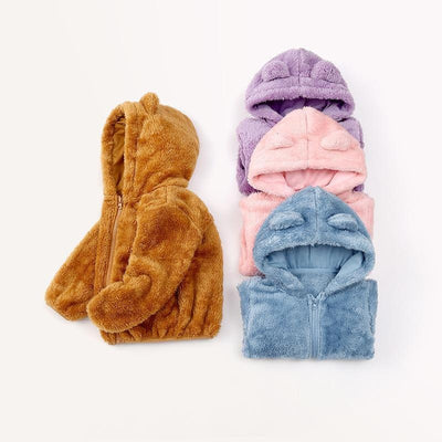 Fluffy Bears Warm Fuzzies Hooded Jacket - MomyMall