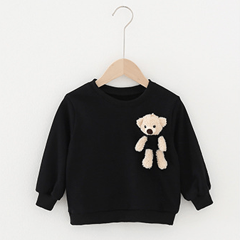 Dolly Pocket Bear Sweatshirt - MomyMall 18-24 Months / Black