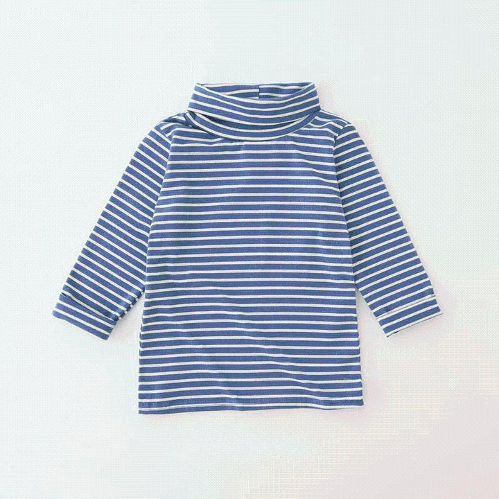 Donna Colored Stripes Turtleneck Top - MomyMall 9-12 Months / Blue