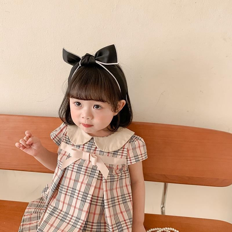 Donnie Plaid Bowknot Dress