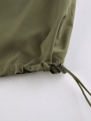 Drawstring Mid Y2K Cargo Skirt
