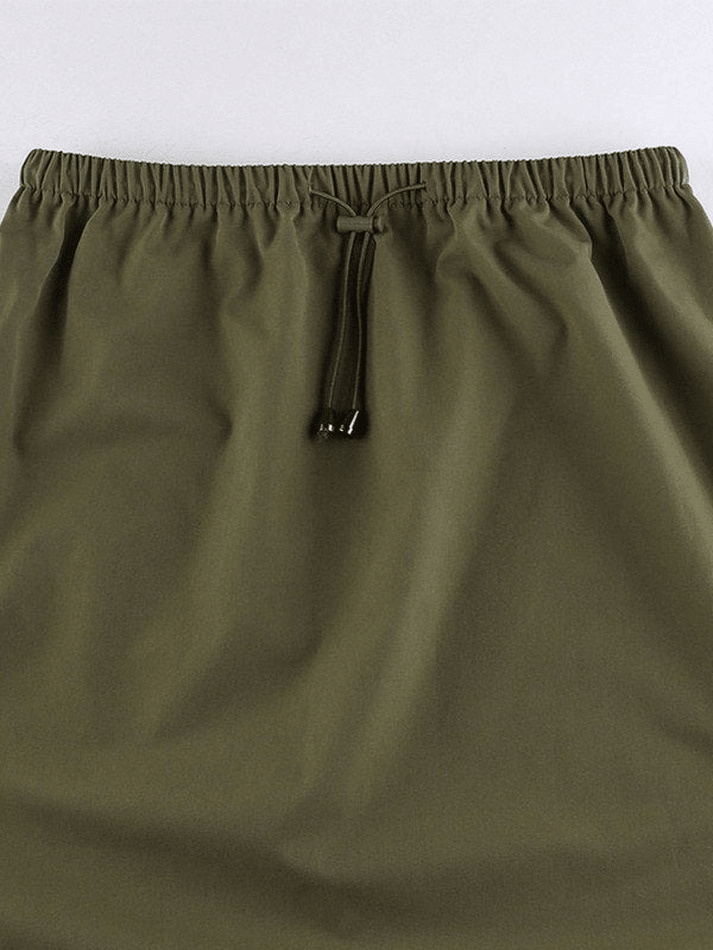 Drawstring Mid Y2K Cargo Skirt